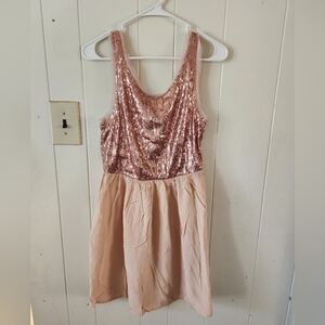 Lush Pink Sequin Dress Size S